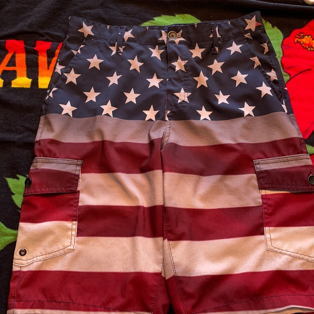TONY HAWK FLAG SHORTS / SWIM TRUNKS,MEN’S 32 5 pocket